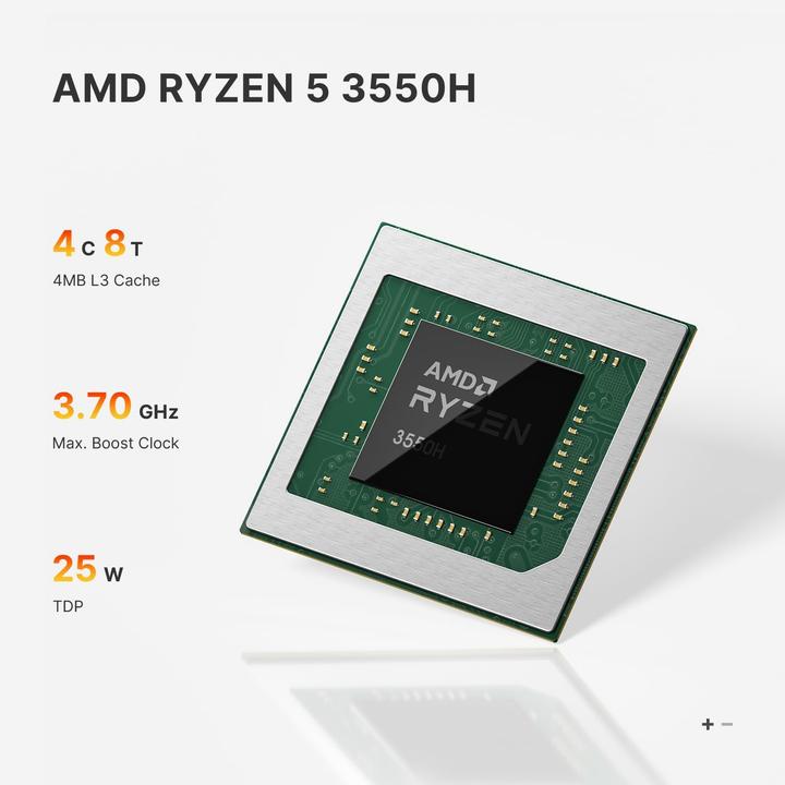 Produktbild Bosgame Mini-PC E4 mit Windows 11 Pro, Ryzen 5, 16GB RAM (1000 GB, 16 GB, AMD Ryzen 5 3550H)