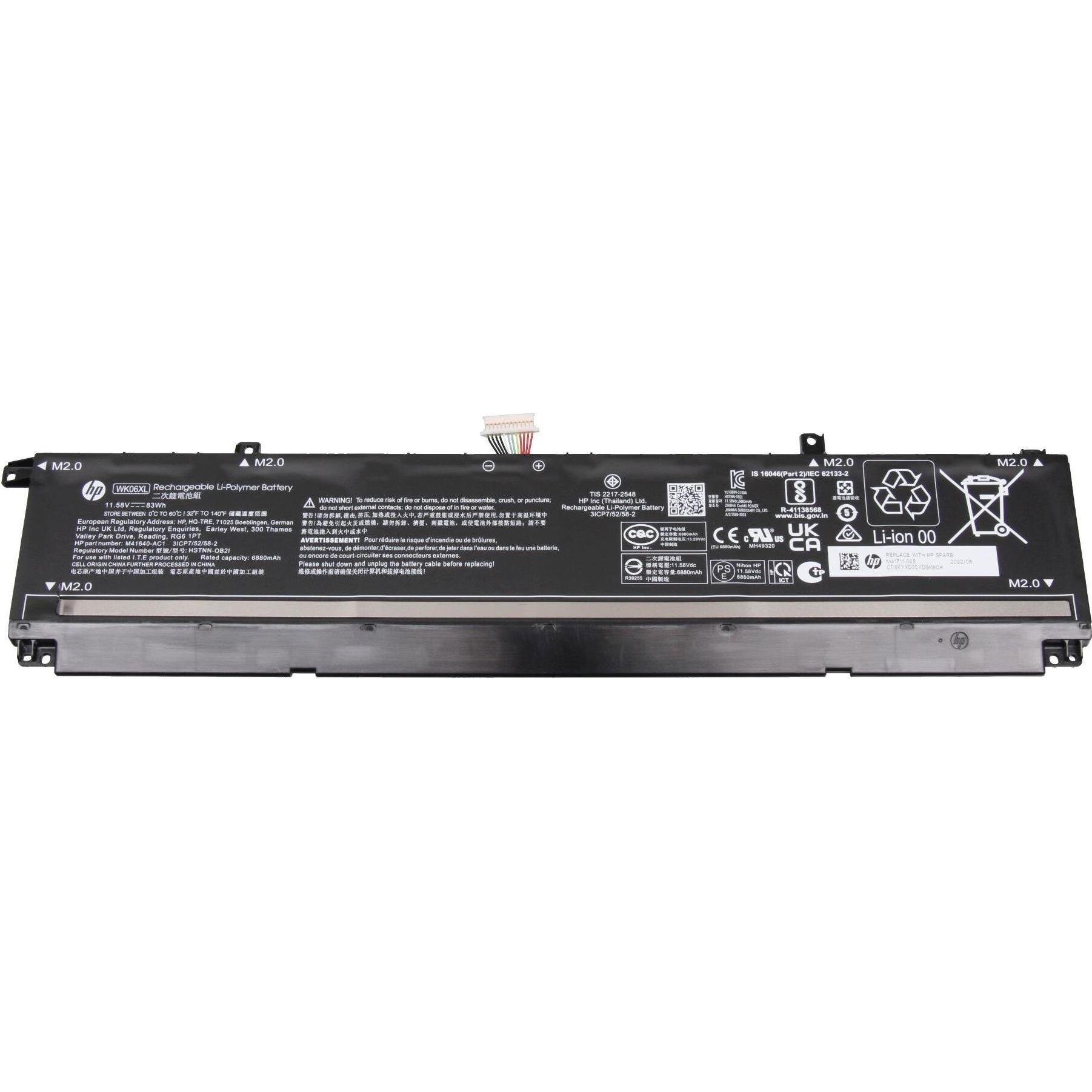 HP M41640-AC1 (6 Zellen, 6880 mAh), Notebook Akku