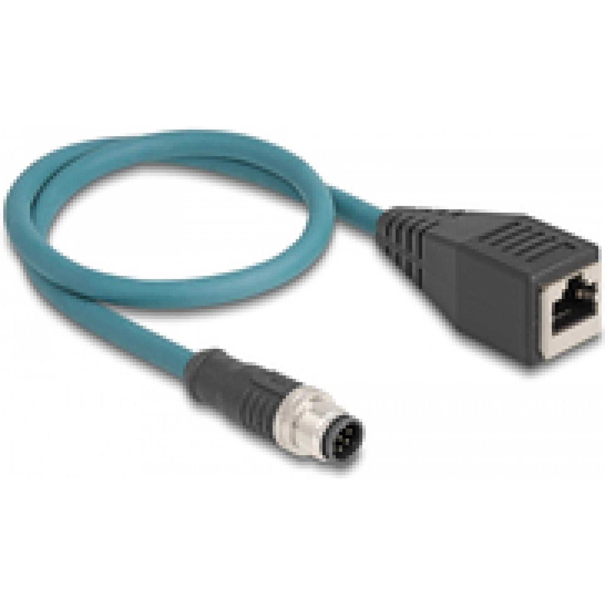 Delock M12 Adapterkabel A-kodiert 8 Pin Stecker zu RJ45 Buchse 50 cm (S/FTP, CAT6a, 0.50 m), Netzwerkkabel