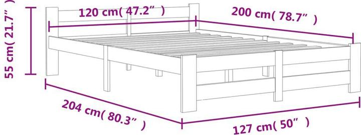 Image du produit vidaXL Bettgestell (120 x 200 cm)