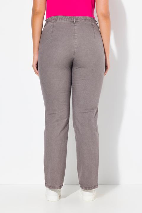Immagine prodotto Ulla Popken Pantaloni elasticizzati modello Mony con taglio della gamba conico e tasche con zip (60)