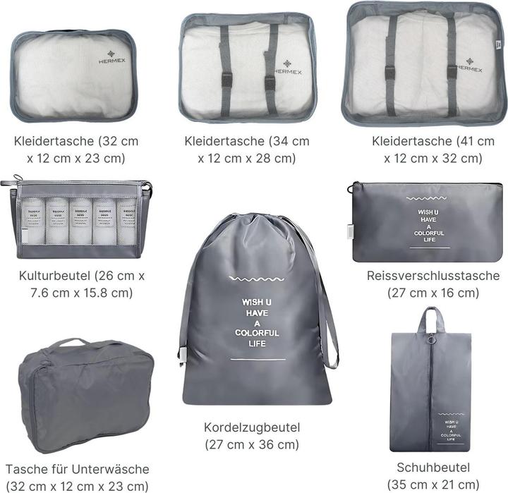 Produktbild Hermex Koffer-Organizer Set