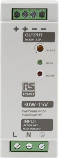 Produktbild RS PRO Din Rail Power Supply, 30W, 15V Output