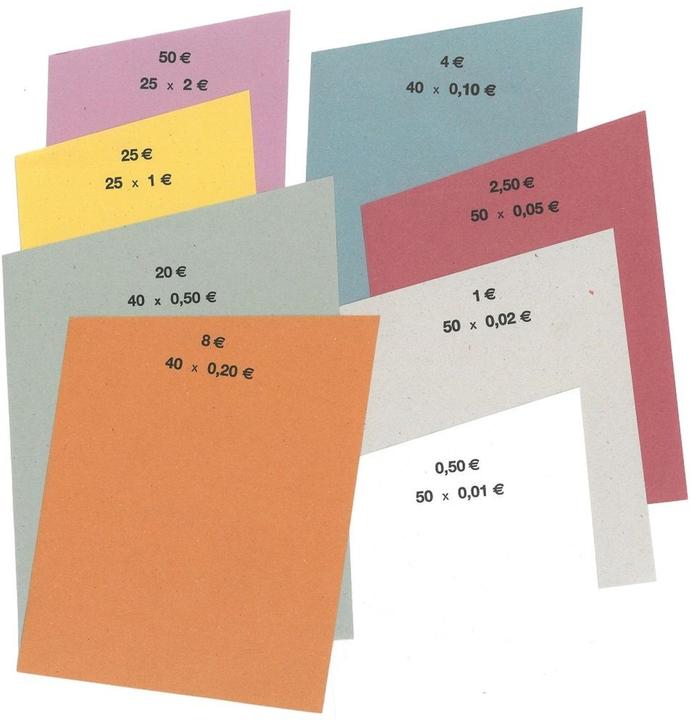 Inkiess Carta per rotoli di monete