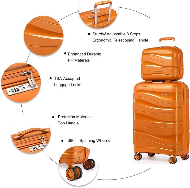 Produktbild Kono Gepäckset: Koffer und Kosmetikkoffer (39 l)