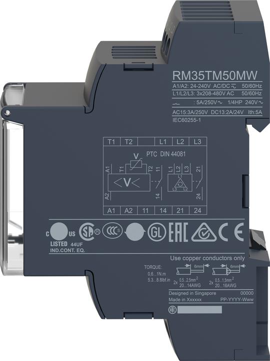Produktbild Schneider Electric Motortemperatur-und Phasenwächter, 24- RM35TM50MW