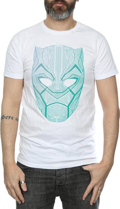 Actual product image Mens Black Panther Tribal Mask T-Shirt (XXL)
