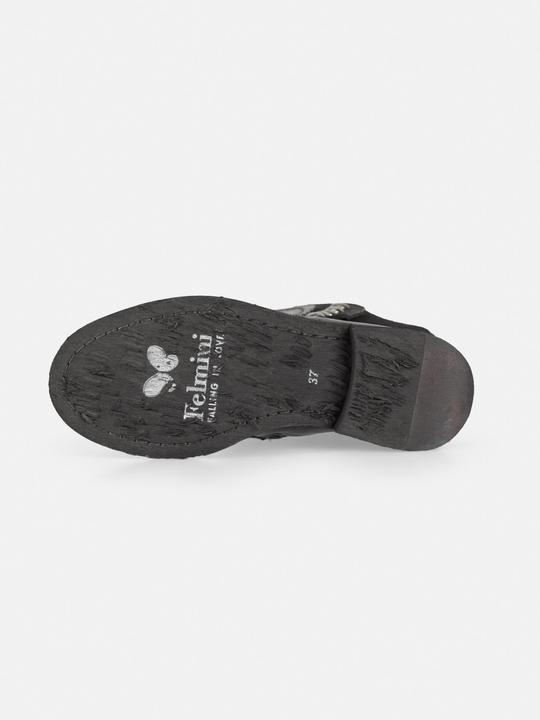 Produktbild Felmini GREDO D896 Bikerstiefel aus einer Mischung aus Leder und Wildleder in Schwarz, mit Metallknöpfen und (39)