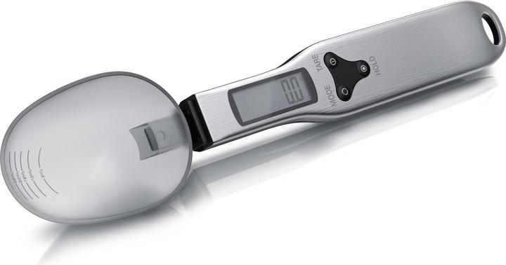 Produktbild Arendo Löffelwaage Feinwaage digital, 0,1 g, 1–500 g, LCD-Anzeige, Einheiten g oz gn ct, abnehmbarer Löffel