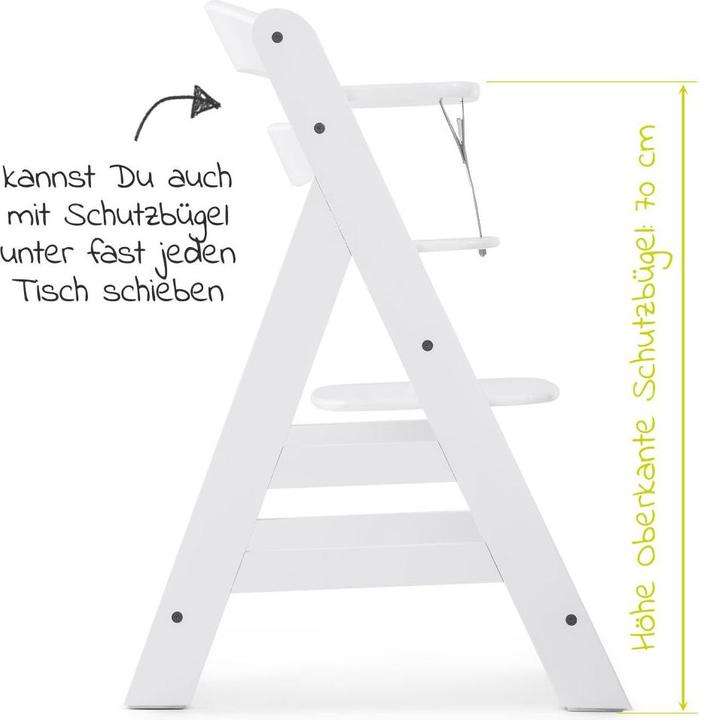 Actual product image Hauck Highchairs Highchair Alpha Plus White in economy set incl. seat cushion (Stair high chair)
