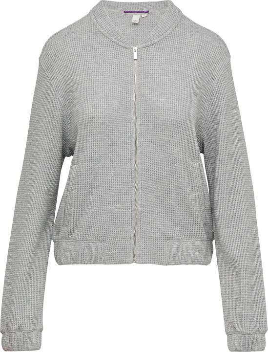 Produktbild s.Oliver Sweatshirt Sweatblouson mit Piqué-Struktur und Glitzereffekt (S)