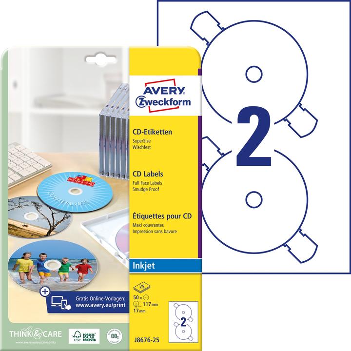 Image du produit Avery Étiquettes CD SuperSize
