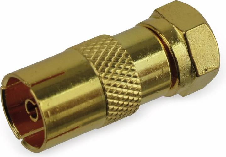 Produktbild Eneroid F-Adapter, Stecker/Koaxkupplung, vergoldet