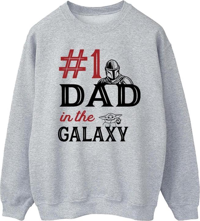 Actual product image Star Wars Mens Mandalorian Number One Dad Sweatshirt (XL)