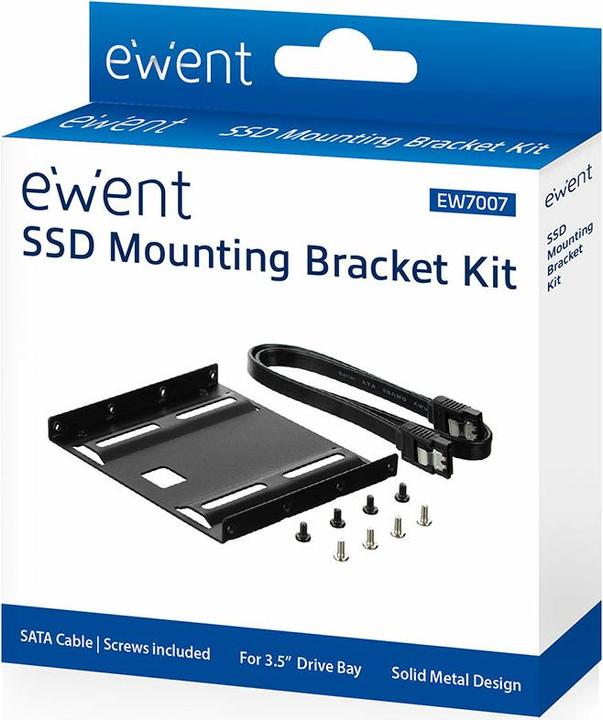 Produktbild Ewent Bracket HDD/SSD 2.5" to 3.5", incl. SATA cable, retail package 2.5" TO 3.5" SSD/HDD KIT+CABLE