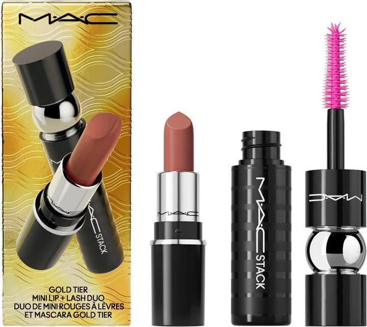 Actual product image MAC Jeans Mac Gold Tier Mini Lip and Lash Duo 2 Piece Set (Gold)