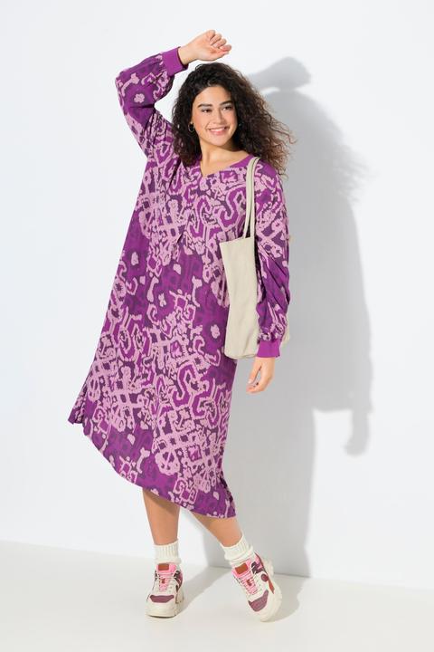 Produktbild Ulla Popken Kleid, Zierfalte, A-Linie, Stehkragen, Glocken-Langarm (56)
