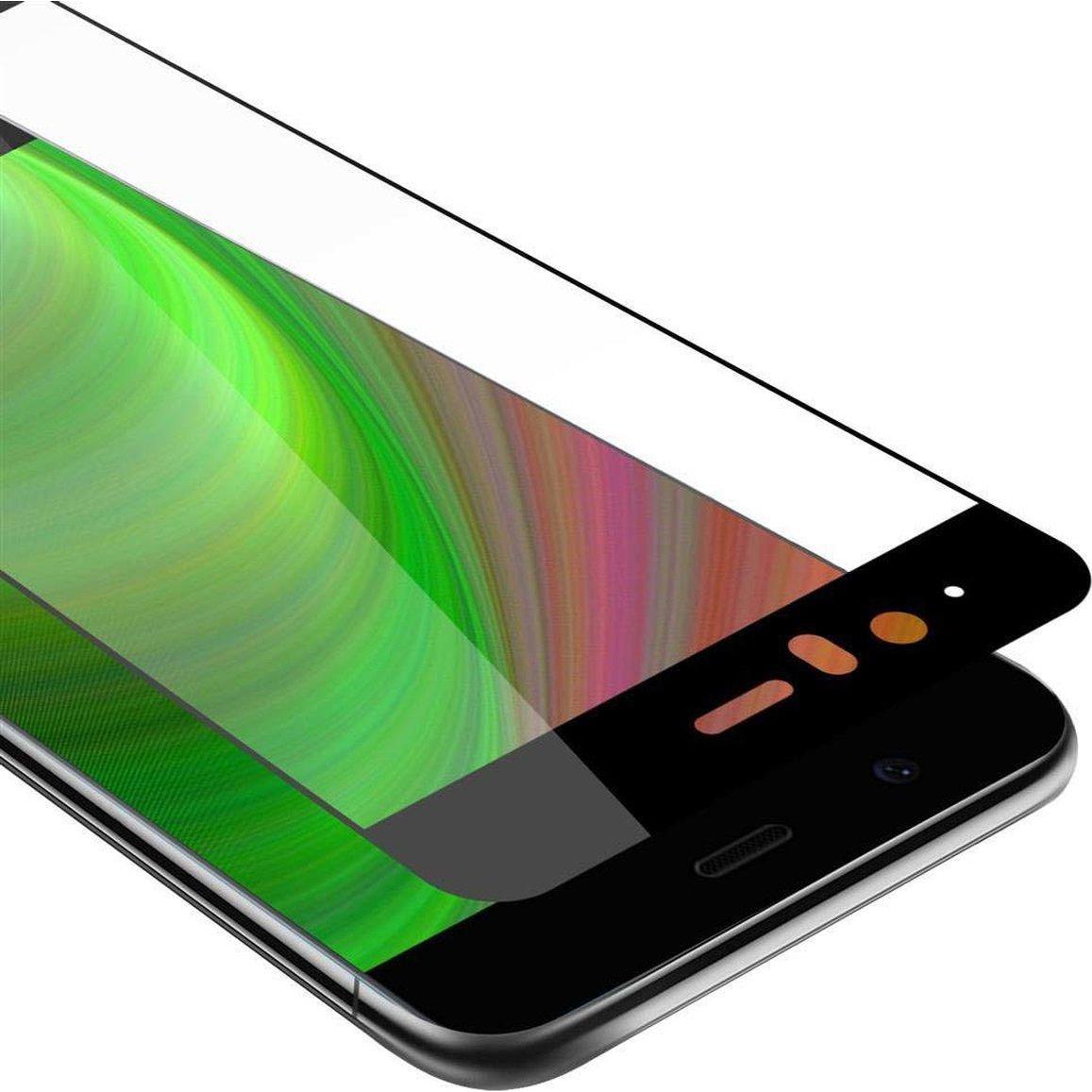 Cadorabo Vollbild Displayschutzglas (1 Stück, Huawei P10 Plus), Smartphone Schutzfolie, Schwarz