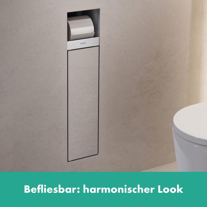 Image du produit hansgrohe HG Porte-balai XtraStoris Roc EB avec support papier et porte à carreler blanc mat