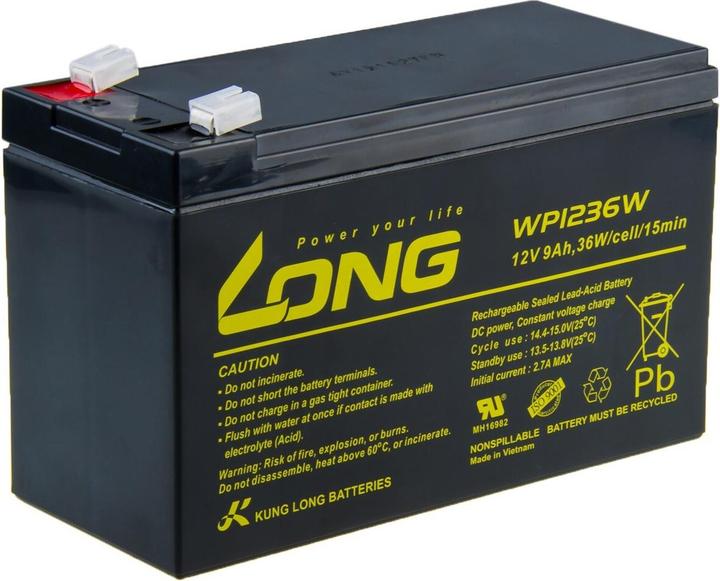 Produktbild Long Avacom 12V 9AH LEAD-ACID BATTERY HIGHRATE F2 (WP1236W) (12 V, 9 Ah)