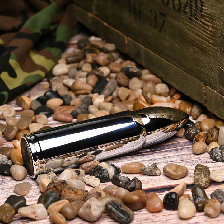 Actual product image Zero Tolerance -Full Metal Love - 7 Powerful Speed & Function Rechargeable Bullet - Silver