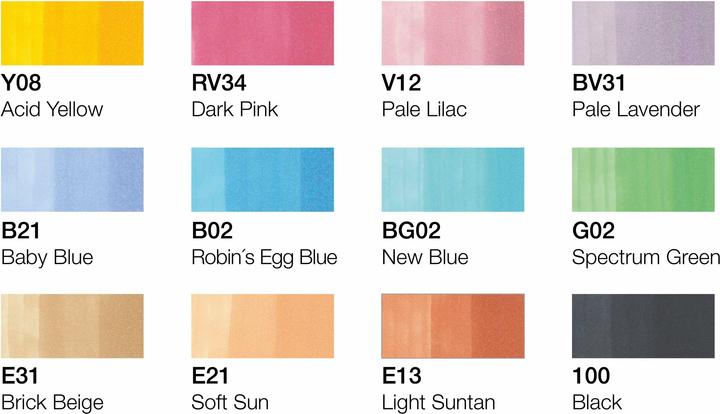 Actual product image Copic Classic (12x)