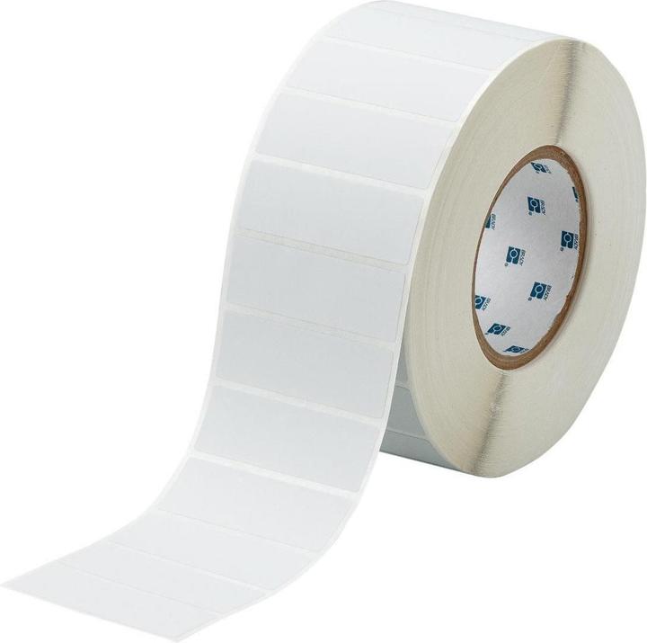 Actual product image Brady THT-18-7576-3, counterfeit-proof metallised polyester, silver, matt, 76.20 x 25.40 mm