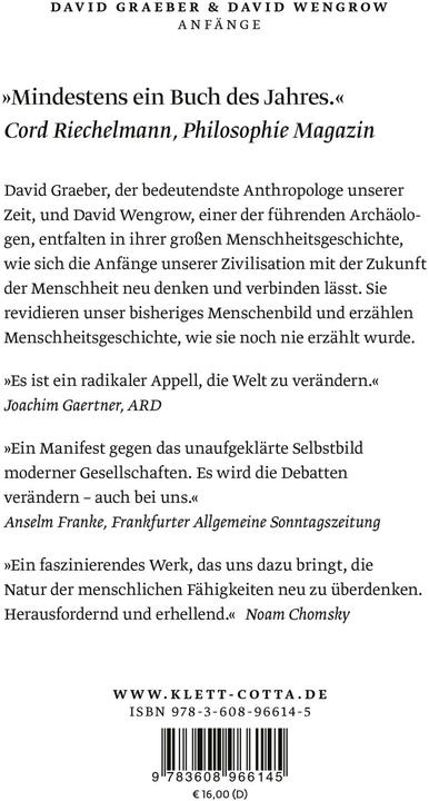 Produktbild Anfänge (Deutsch, David Wengrow, David Graeber, 2024)