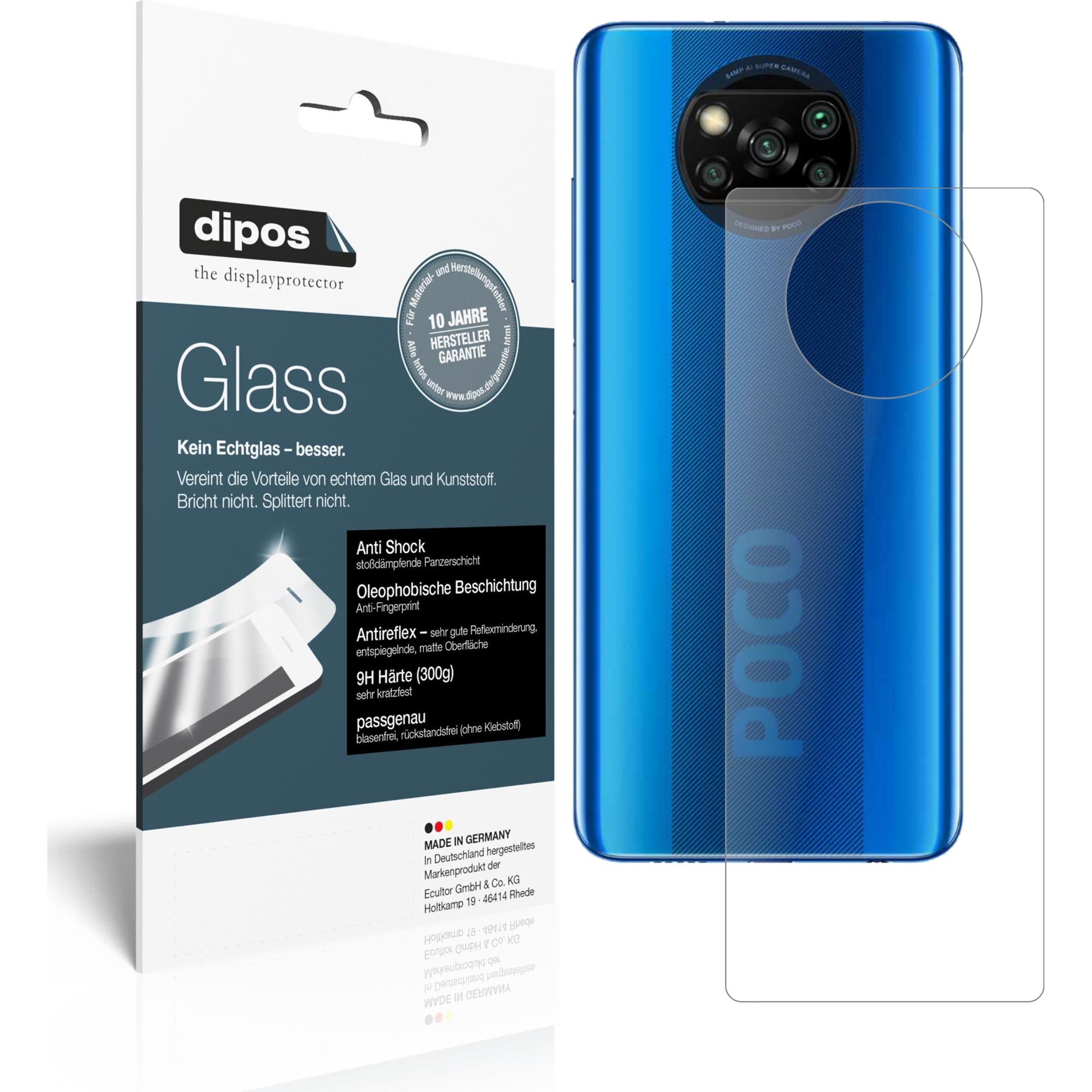 Dipos Displayschutz Anti-Shock (1 Stück, Xiaomi Poco X3), Smartphone Schutzfolie, Transparent