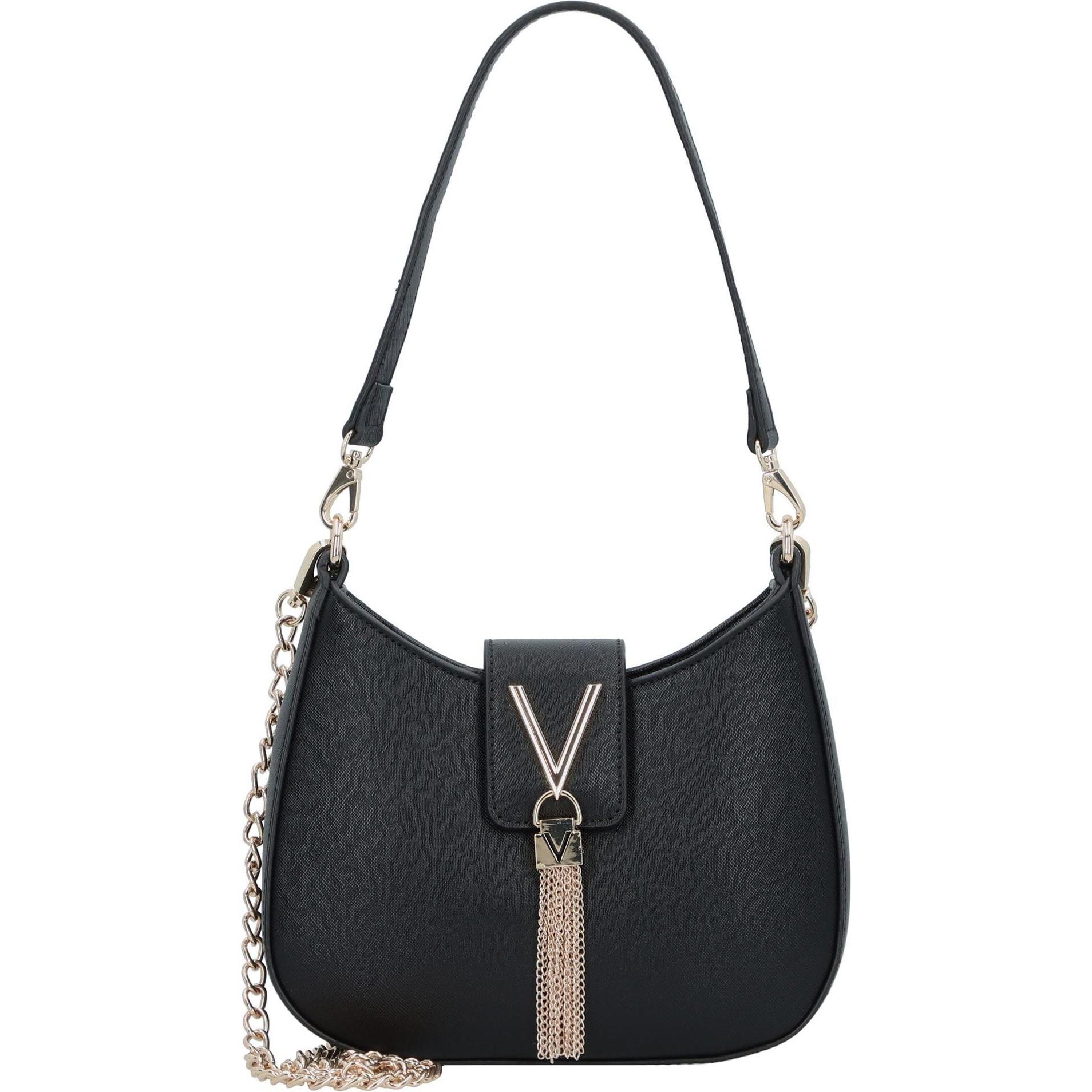 Valentino, Handtasche, Divina Schultertasche 21 cm, Schwarz