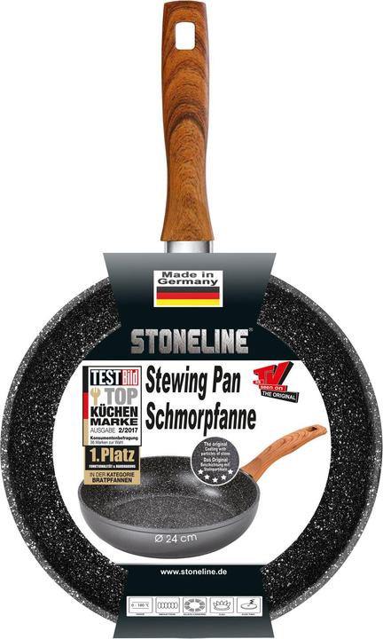 Actual product image Stoneline Back to Nature Schmorpfanne 24 cm (24 cm, Casserole + Stewpot, Aluminium)