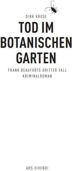 Produktbild Tod im Botanischen Garten (Deutsch, Dirk Kruse, 2017)