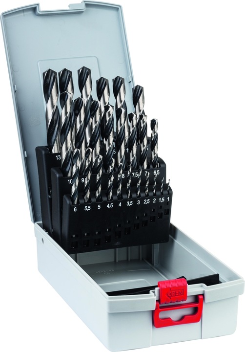 Image du produit Bosch Professional Zubehör Jeu de forets hélicoïdaux HSS PointTeQ, 25 pièces, ProBox, 1-13 mm (1 mm, 1,5 mm, 2 mm, 2,5 mm, 3 mm, 3,5 mm, 4 mm, 4,5 mm, 5 mm, 5,5 mm, 6 mm, 6,5 mm, 7 mm, 7,5 mm, 8 mm, 8,5 mm, 9 mm, 9,5 mm, 10 mm, 10,5 mm, 11 mm, 11,5 mm, 12 mm, 12,5 mm, 13 mm)