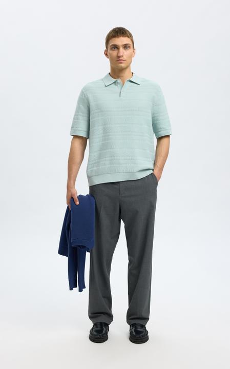 Actual product image Selected Textured Polohemd aus Strick (XL)