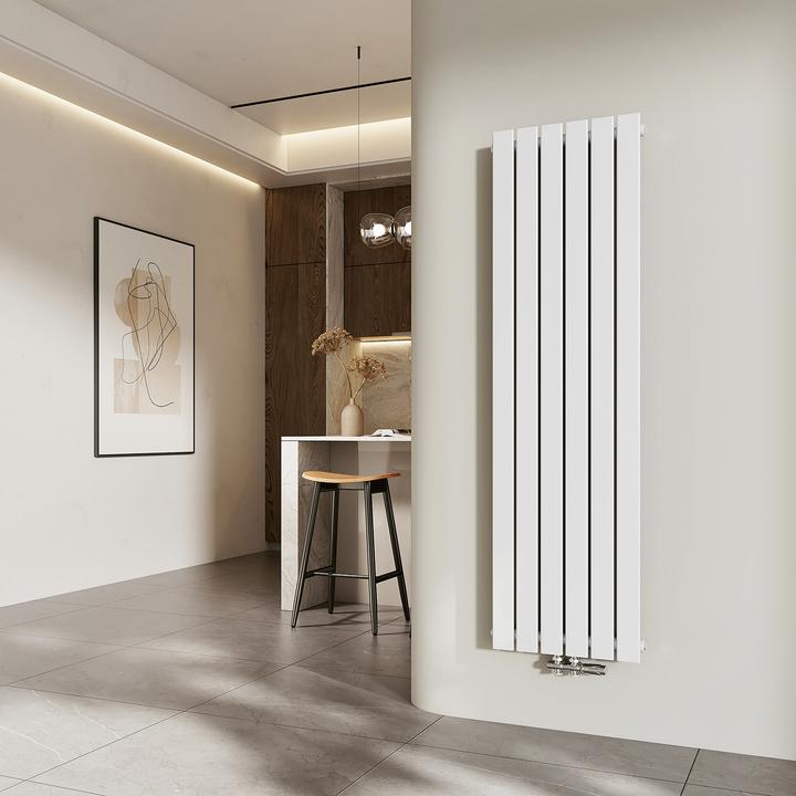 Produktbild Emke Heizkörper, Flachheizkörper mit Zentralanschluss, Weiss 160x46cm 850W Einlagig (850 W)