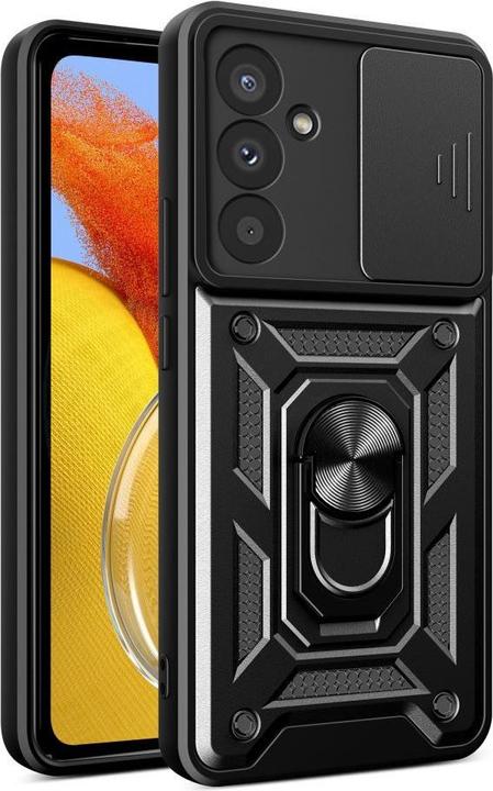 Image du produit Hurtel Hybrid Armor Camshield case for Samsung M14 with camera cover - black (Samsung Galaxy M14)