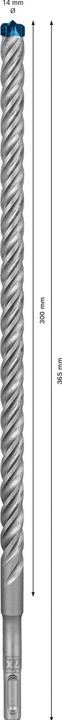 Immagine prodotto Bosch Professional Zubehör Trapano a percussione Expert SDS plus-7X, 14 x 300 x 365 mm (14,00 millimetri)