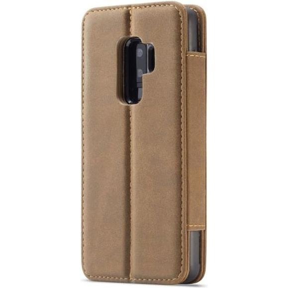 Thumbnail - Caseme Leder Hülle mit abnehmbarem Backcover und Fingerhalterung (Samsung Galaxy S9+), Smartphone Hülle, Braun