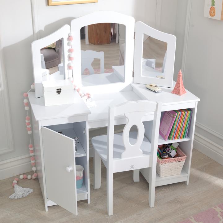Image du produit KidKraft Coiffeuse et chaise Deluxe (Groupe de sièges pour enfants)