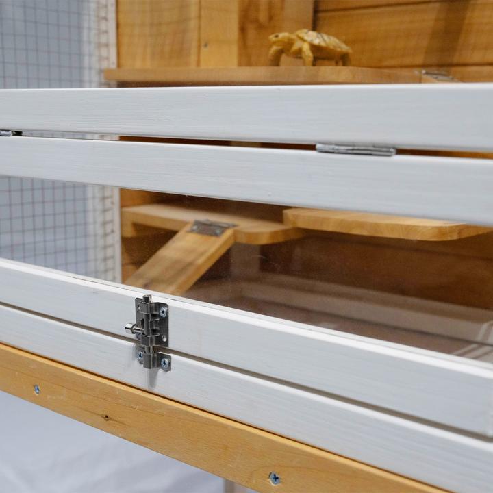 Produktbild HTI-Living Erhöhter Kleintierkäfig aus Holz Nagerkäfig für Kaninchen, Meerschweinchen und Co.