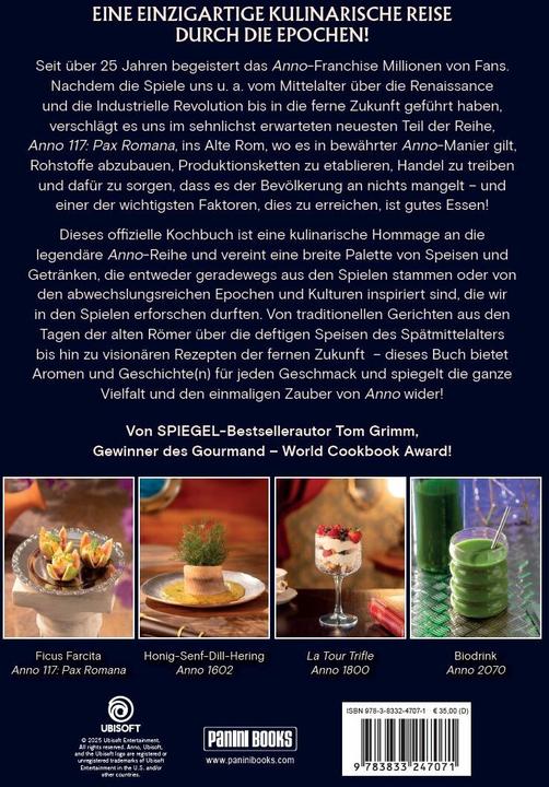 Actual product image Panini Das offizielle Anno Kochbuch (German, Dimitrie Harder, Tom Grimm, 2025)