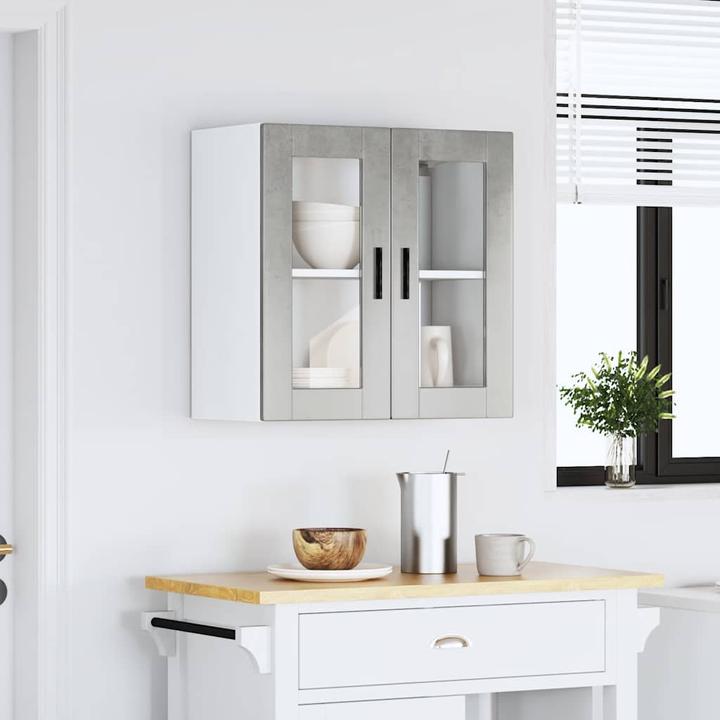 Immagine prodotto VidaXL Parete attrezzata per cucina con anta in vetro Porto concrete grey Parete attrezzata per cucina (60 x 31 x 60 cm)