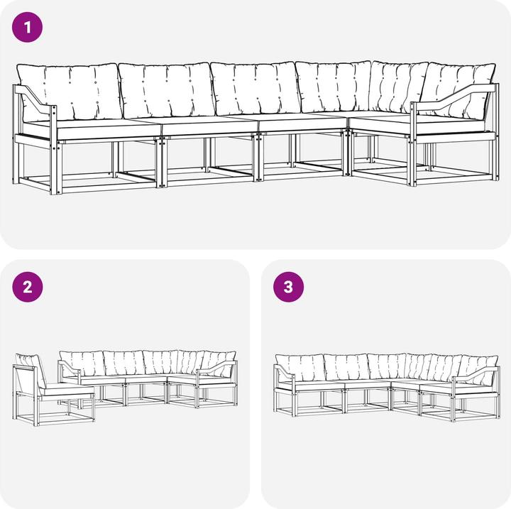 Produktbild vidaXL Gartenmöbel Set