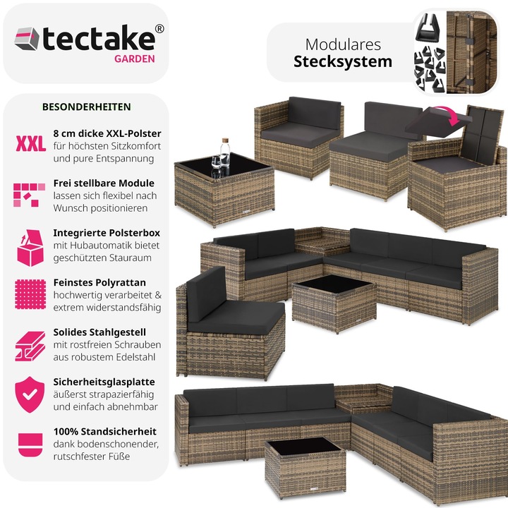 Image du produit tectake Rotin Lounge Verona