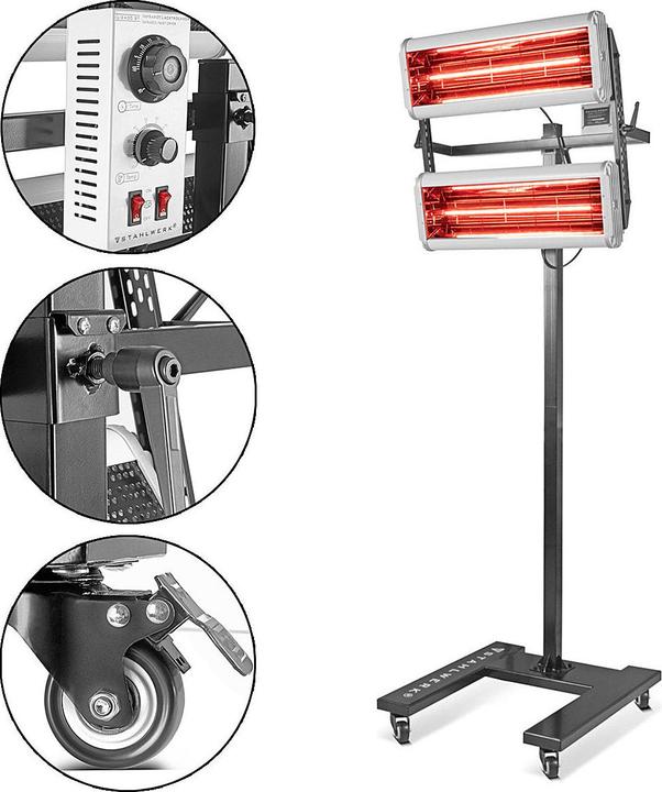 Stahlwerk Infrarot Lacktrockner IL-2400 ST mit 2.400 Watt und Stativ