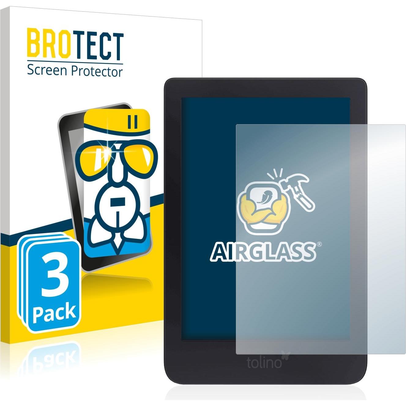 BROTECT AirGlass Panzerglasfolie (shine 3), eReader Zubehör, Transparent