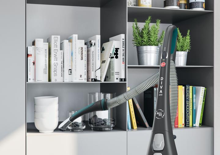 Produktbild Hoover Diva DVE02BL 011 AC Dry EPA Bagless 0,8 L 750 W Schwarz, Türkis