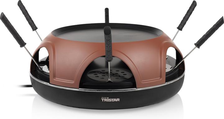 Immagine prodotto Tristar Pizza Festa 3 in 1 come raclette, piastra per grigliare e per preparare la pizza