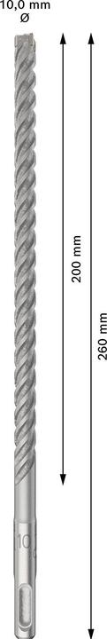 Produktbild Bosch Professional Zubehör PRO SDS plus-5X Hammerbohrer, 10 x 200 x 260 mm (10 Millimeter)