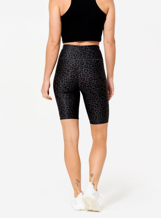 Image du produit Domyos Cycliste de fitness extensible femme, gris foncé imprimé léopard (XS)